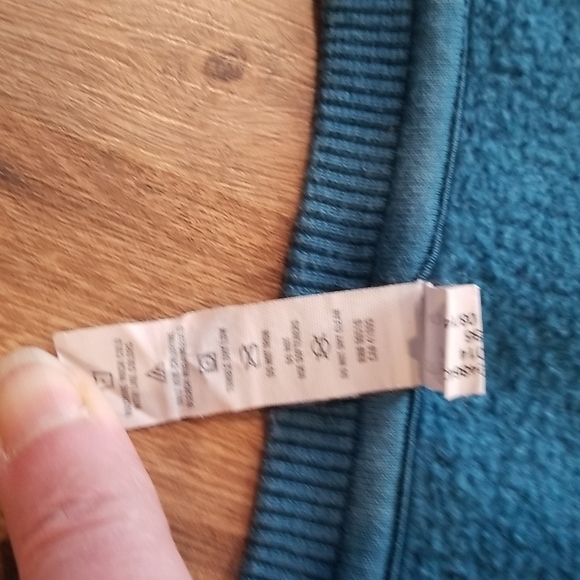 UNDER ARMOUR Blue Teal Crewneck AllSeason Gear Sweatshirt Kangaroo Pocket SM=4-6 - Picture 5 of 11